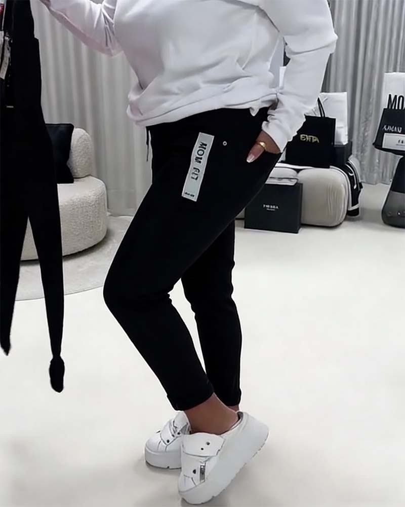 Pantalon Mode Élastique Cordon