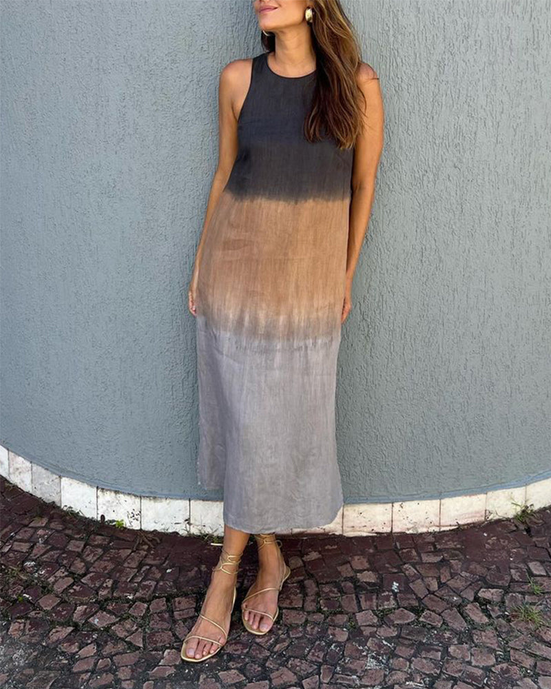 Robe sans manches et dégradé