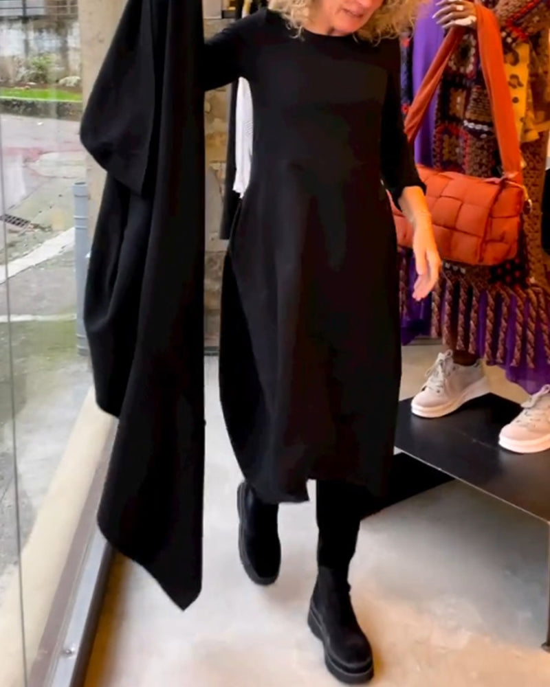 Robe élégante de couleur unie