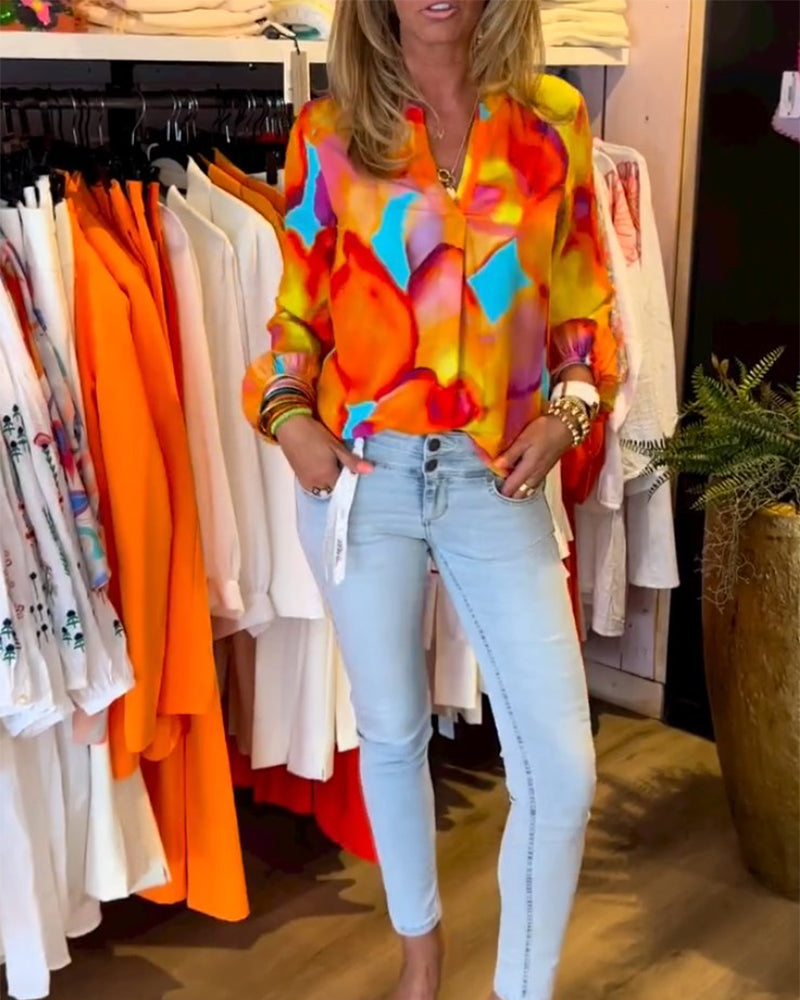 Chemises à manches longues et style décontracté coloré