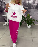 Ensemble À Capuche Cordon Jupe Imprimée