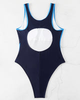 Maillot de bain une pièce tendance aux couleurs contrastées