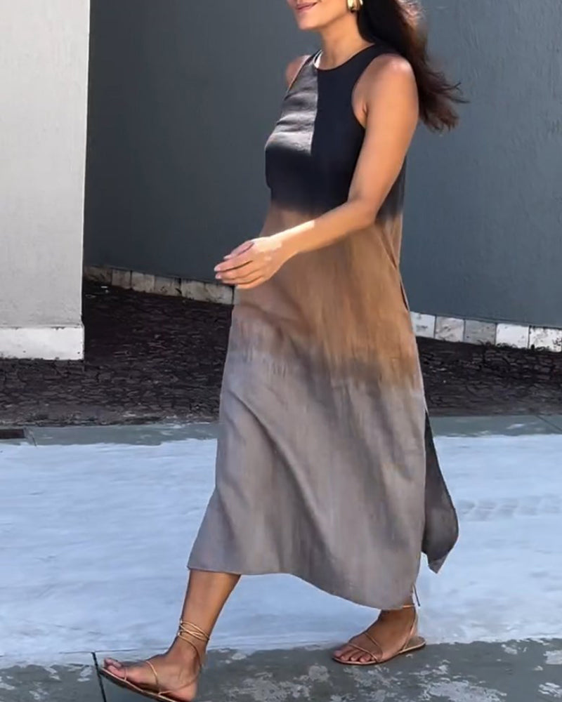 Robe sans manches et dégradé