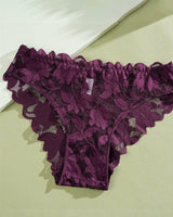 Culotte Femme En Dentelle Semi-Transparente