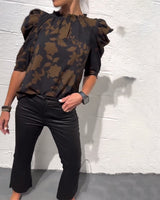 Blouse Manche Bouffante Volant