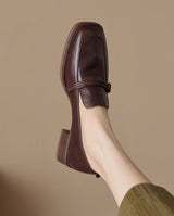 Audrey - Mocassins femme à talon bloc confort