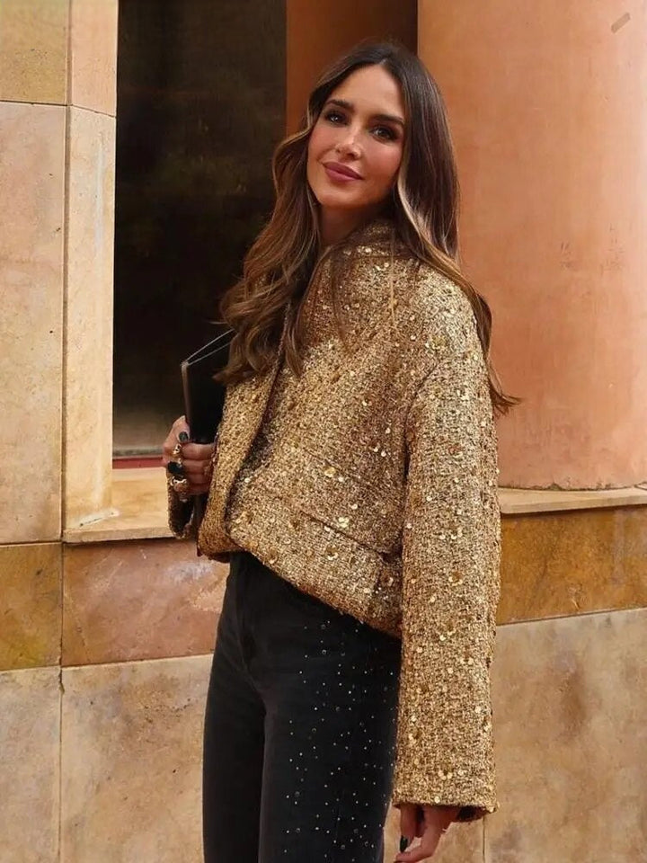 Lisette | Veste bomber femme or pour l&