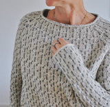 Liesbeth | Pull en maille gris élégant à manches longues pour femme