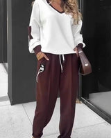 Ensemble Sweat-Shirt Et Jogging Color Block