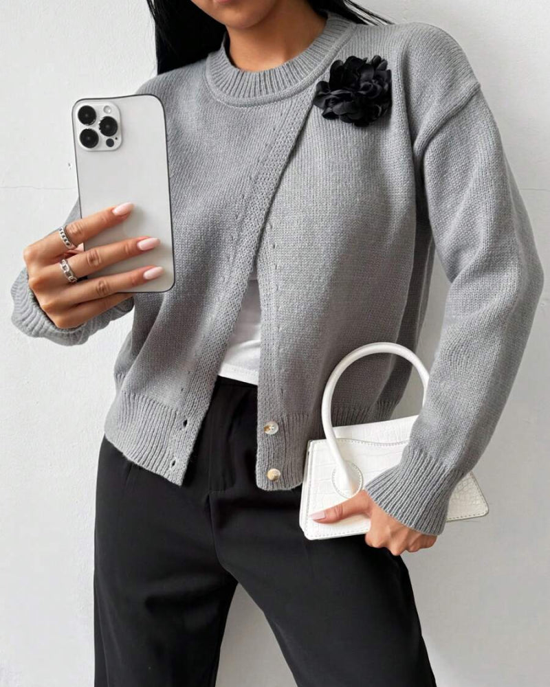 Pull Tendance Avec Ourlet Fendu