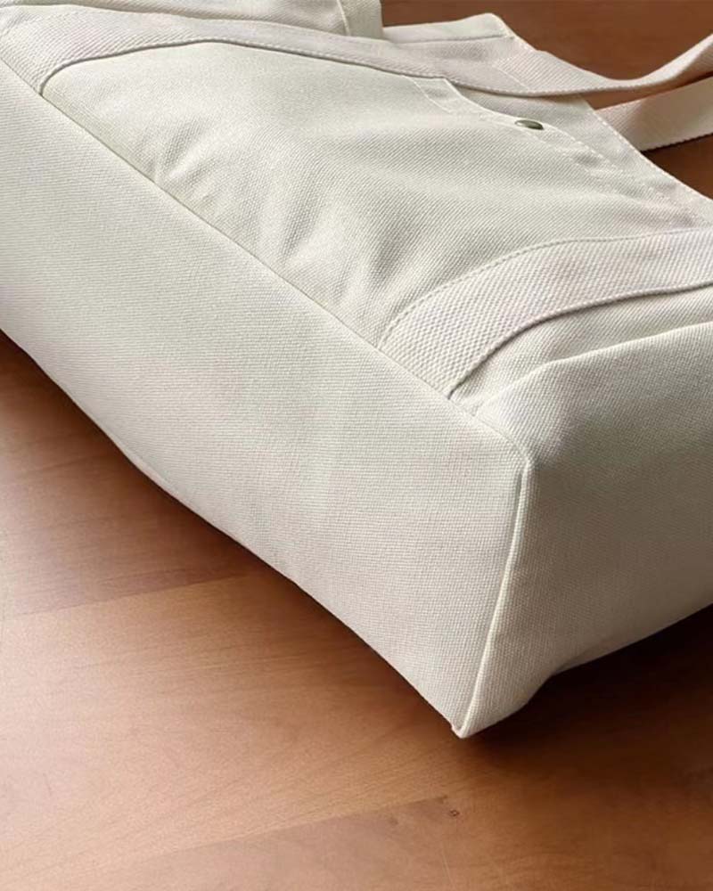Sac en toile de grande capacité avec doubles poignées