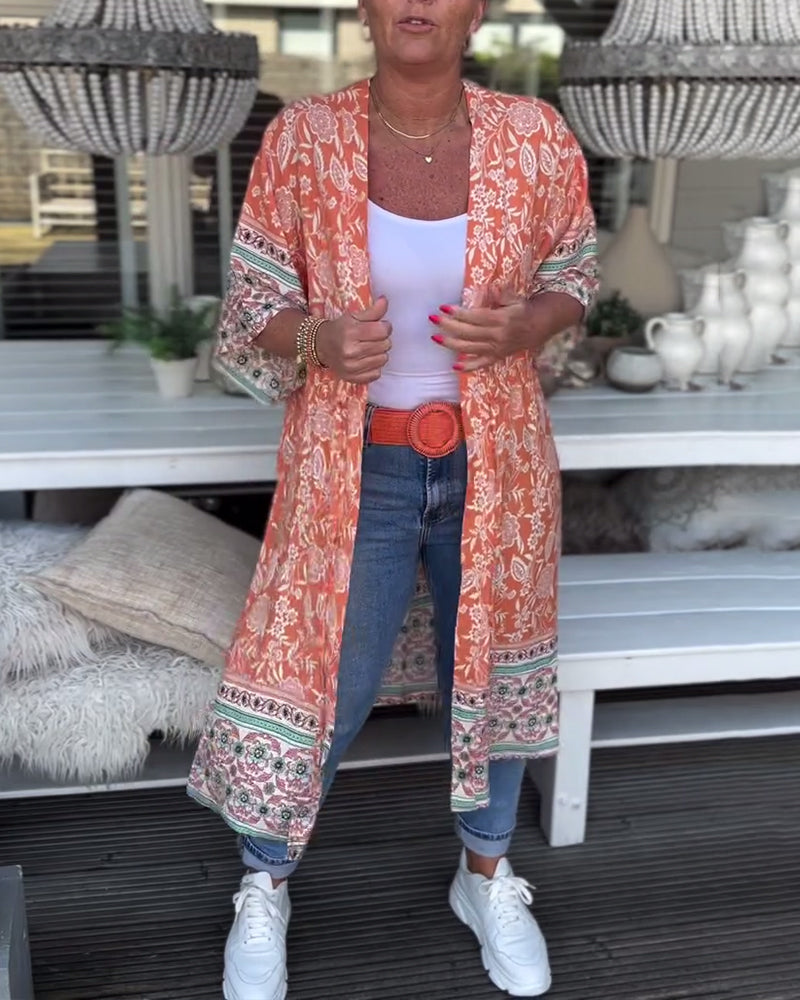 Manteau de plage de vacances imprimé à la mode