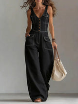 Octavie | Combinaison en denim ample