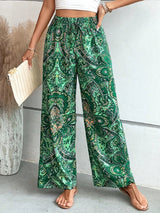 Layah | Pantalon taille haute à imprimé artistique pour femme