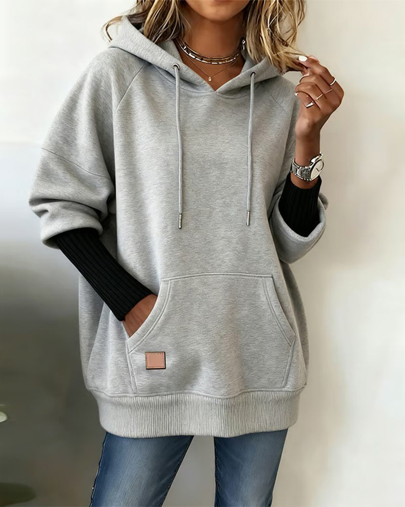 Sweat À Capuche Ample Et Décontracté