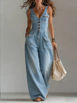 Octavie | Combinaison en denim ample