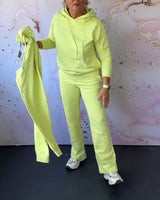 Ensemble deux pièces sweat à capuche et pantalon uni