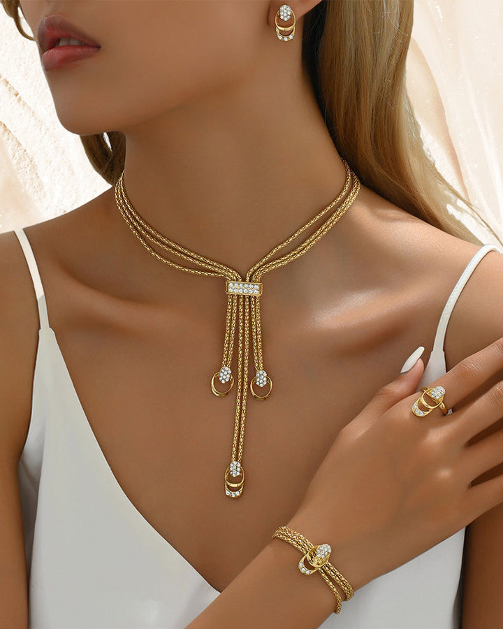 Ensemble collier et boucles d&