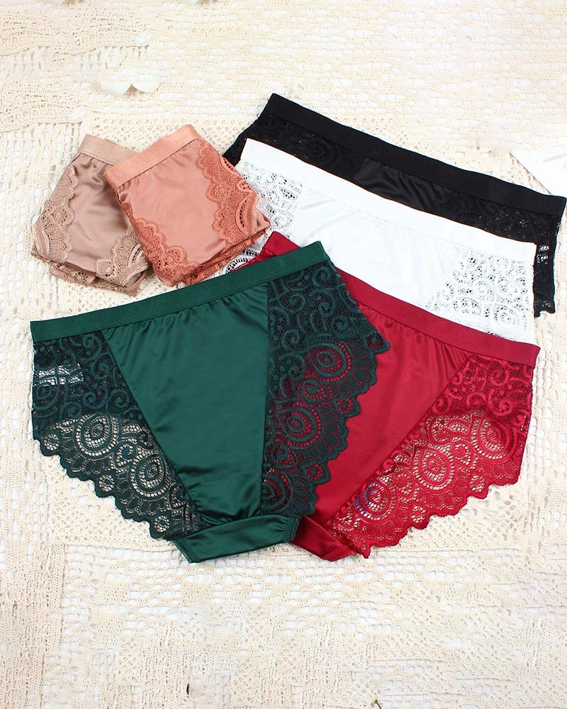 Set De Culottes Femme À Taille Haute En Couleurs Contrastées