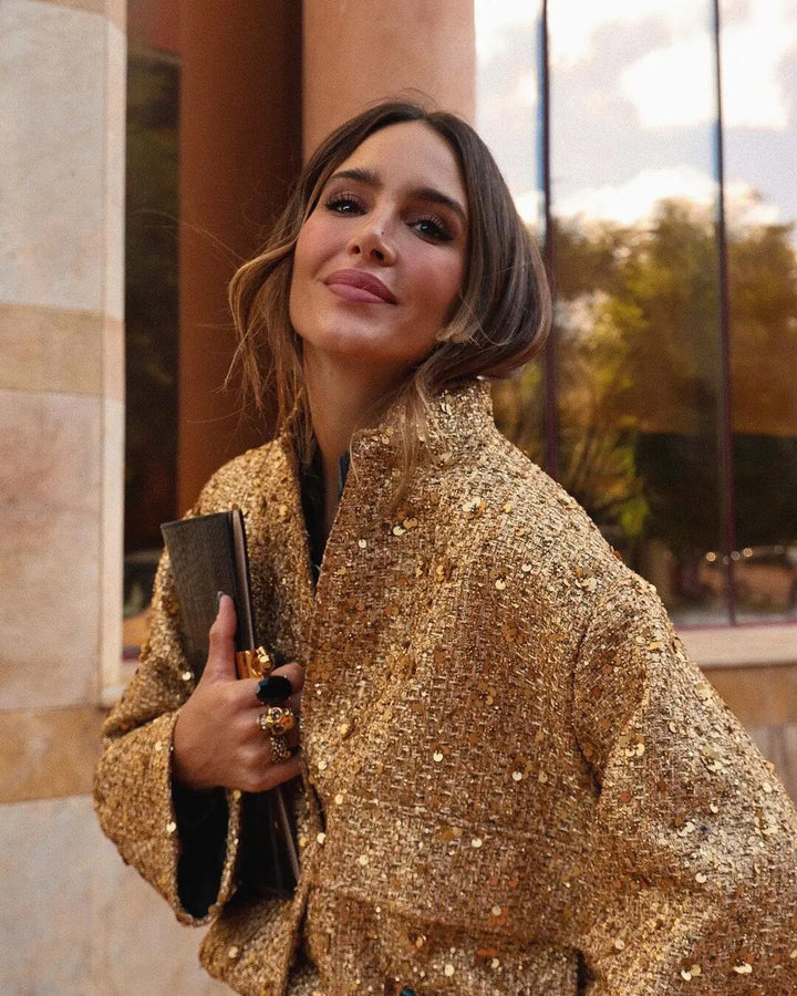 Lisette | Veste bomber femme or pour l&