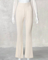 Pantalon slim micro-évasé uni