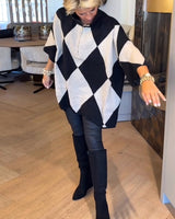 Pull Col Montant Argyle Irrégulier