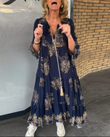 Robe Vintage ample à col en V