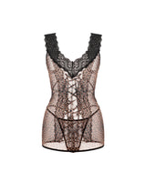 Chemise de Nuit Sexy Bretelles Dentelle