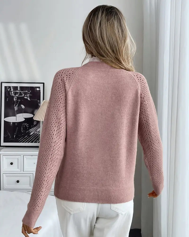 Pull Élégant Volant Creux Bordure