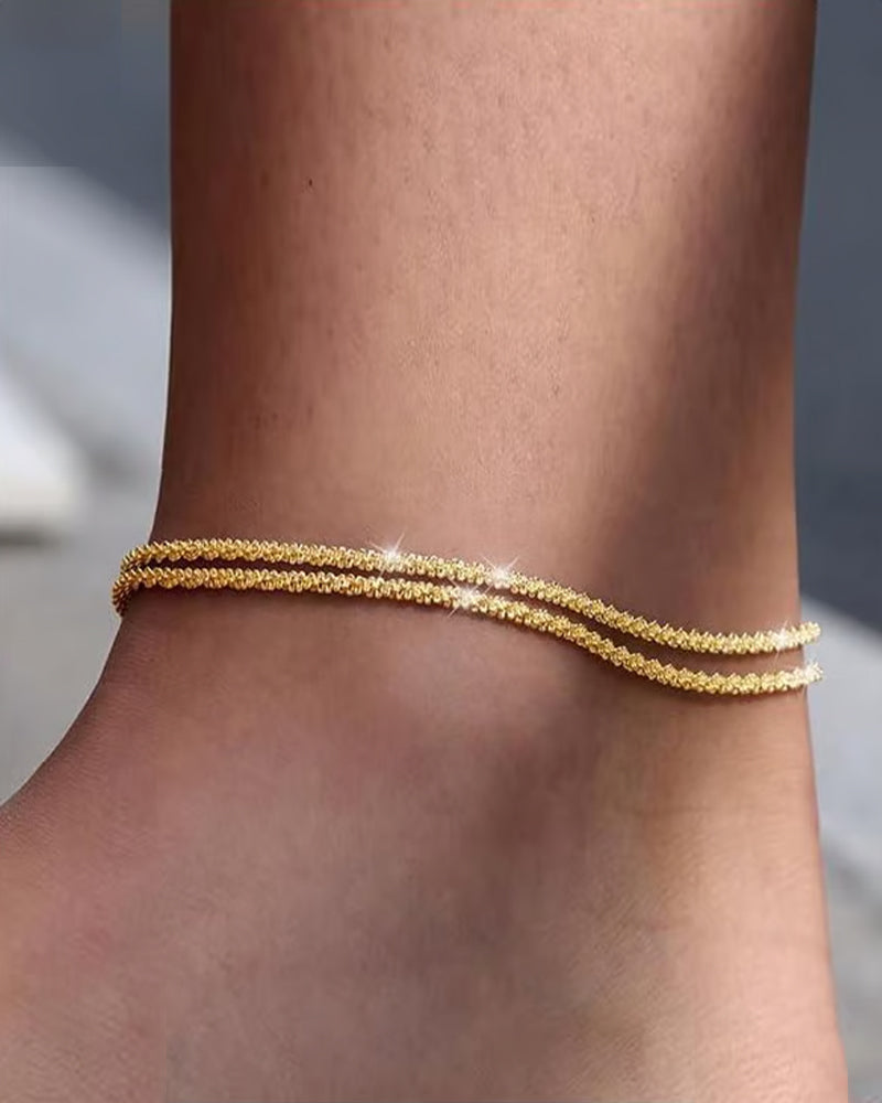 🏖️ Bracelets De Cheville Femme Kc Or & Argent Sterling