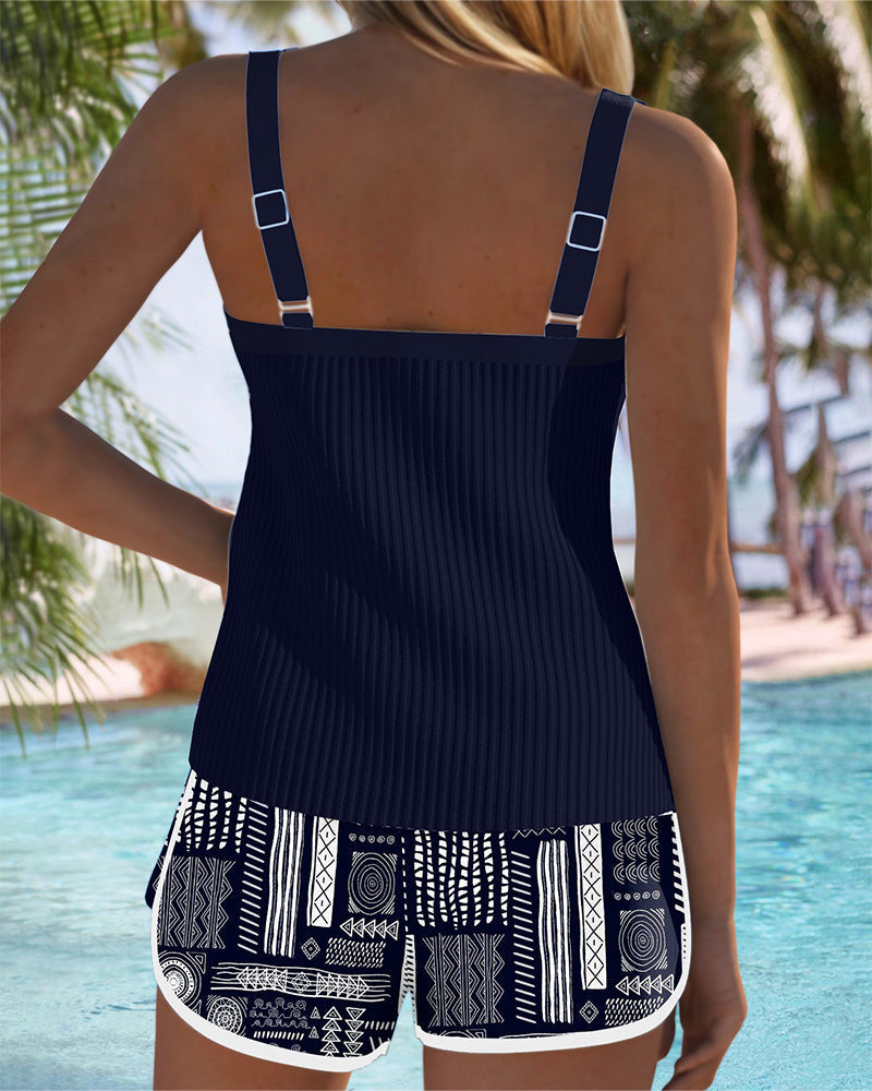 Maillot De Bain Imprimé Graphique Deux-Pièces