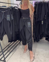 Pantalon À La Mode Dentelle Broderie Harem