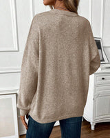 Pull Col Rond Décontracté Ample