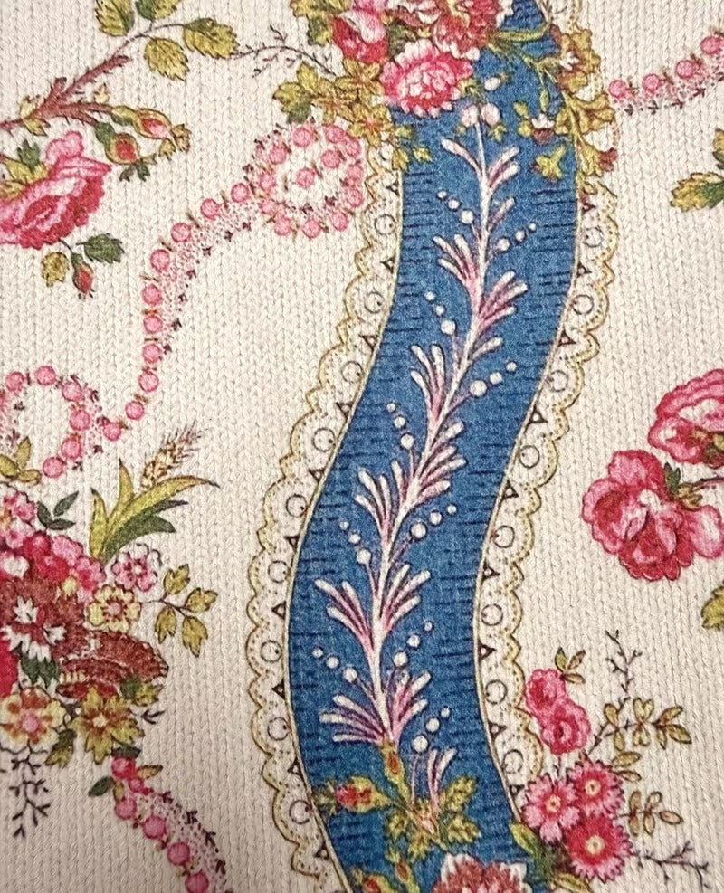 Camille - Cardigan zippé à imprimé roses grimpantes