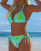 Bikini Coloré Licou Impression