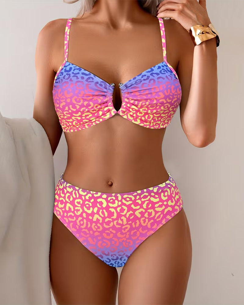 Bikini Stylisé Imprimé Animal