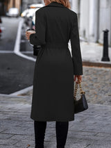 Zariyah | Manteau long trench noir pour femme