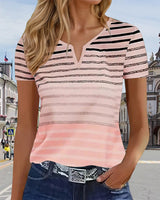 T-shirt décontracté rayé slim
