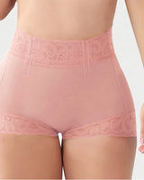 Culotte courte en dentelle avec effet gainant pour le ventre