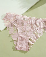 Culotte Femme En Dentelle Semi-Transparente