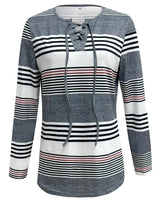 T - Shirt Avec Rayures Pour le Port Casual