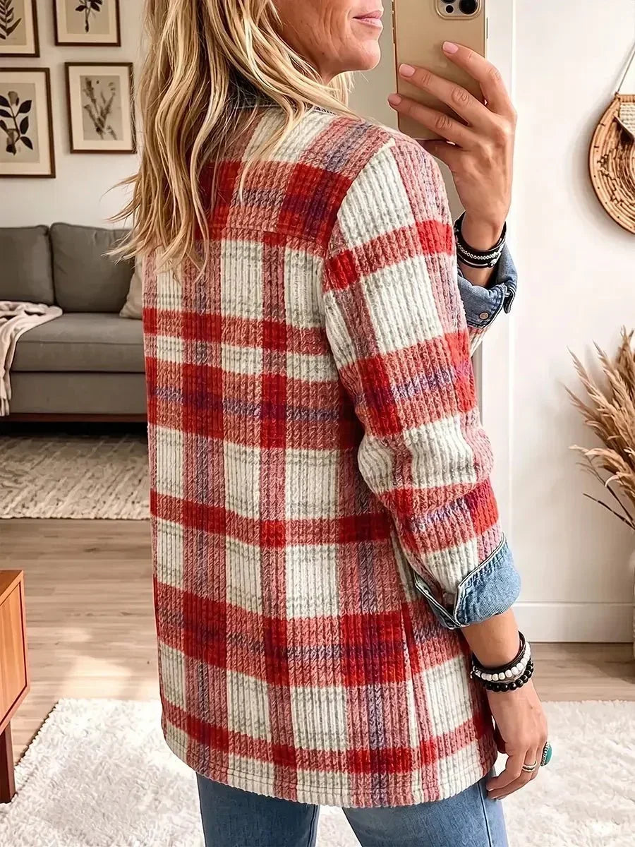 Hailey – Veste en jean vintage à patchwork