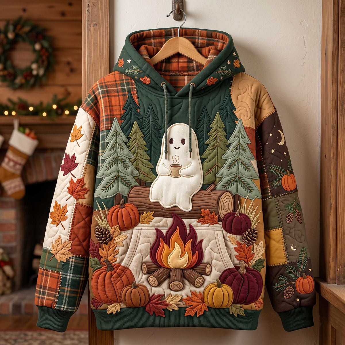 Sweat à capuche unisexe – Automne douillet – Motif 3
