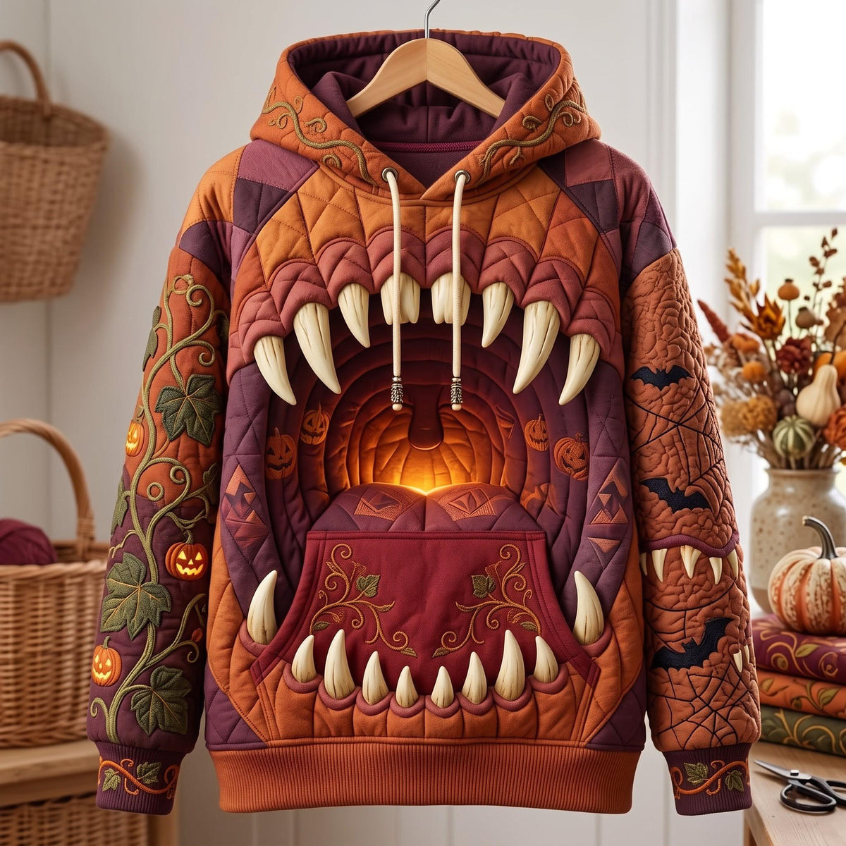 Sweat à capuche unisexe – Gueule de monstre rugissant