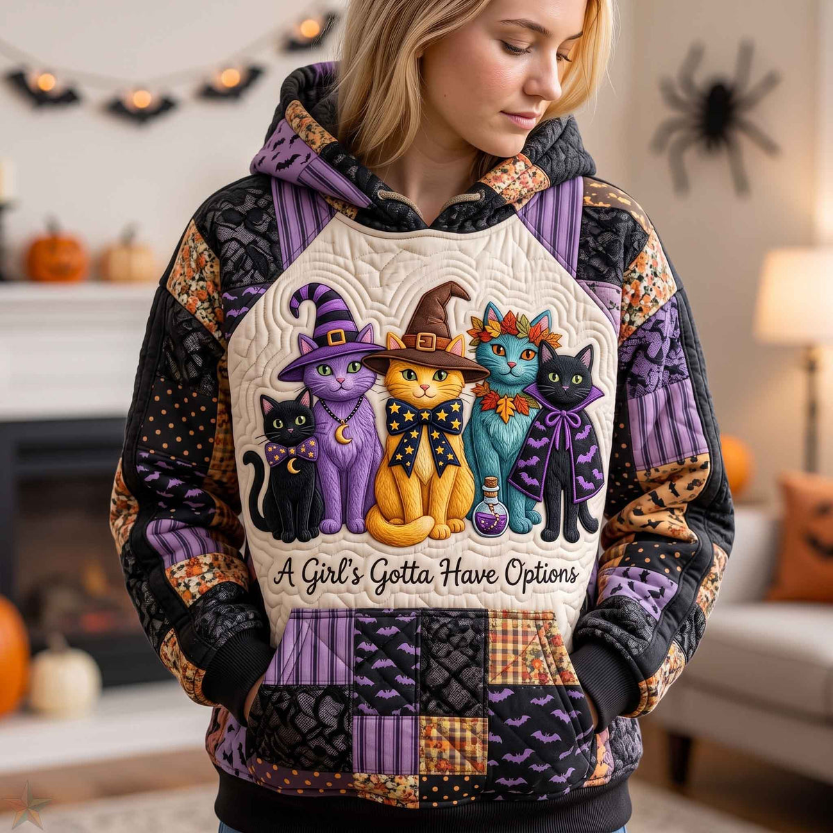 Sweat à capuche unisexe – Sorcières d’Halloween – Motif 5