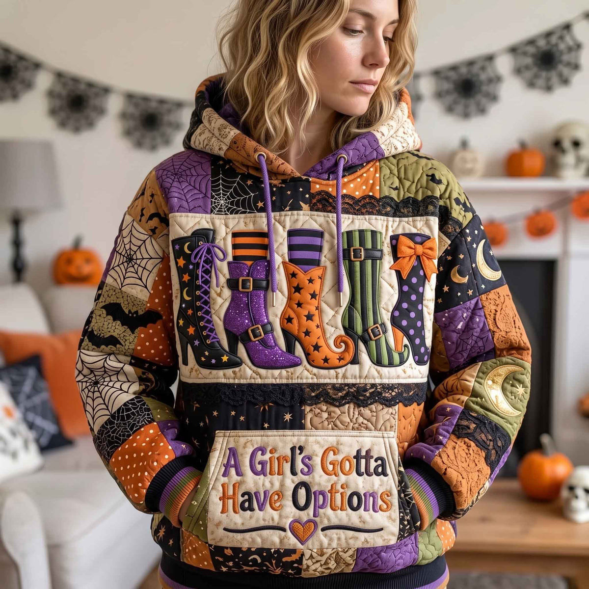 Sweat à capuche unisexe – Sorcières d’Halloween – Motif 2