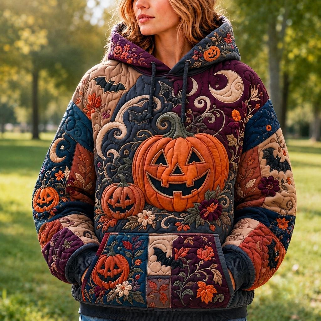 Sweat à capuche unisexe – Halloween lumineux