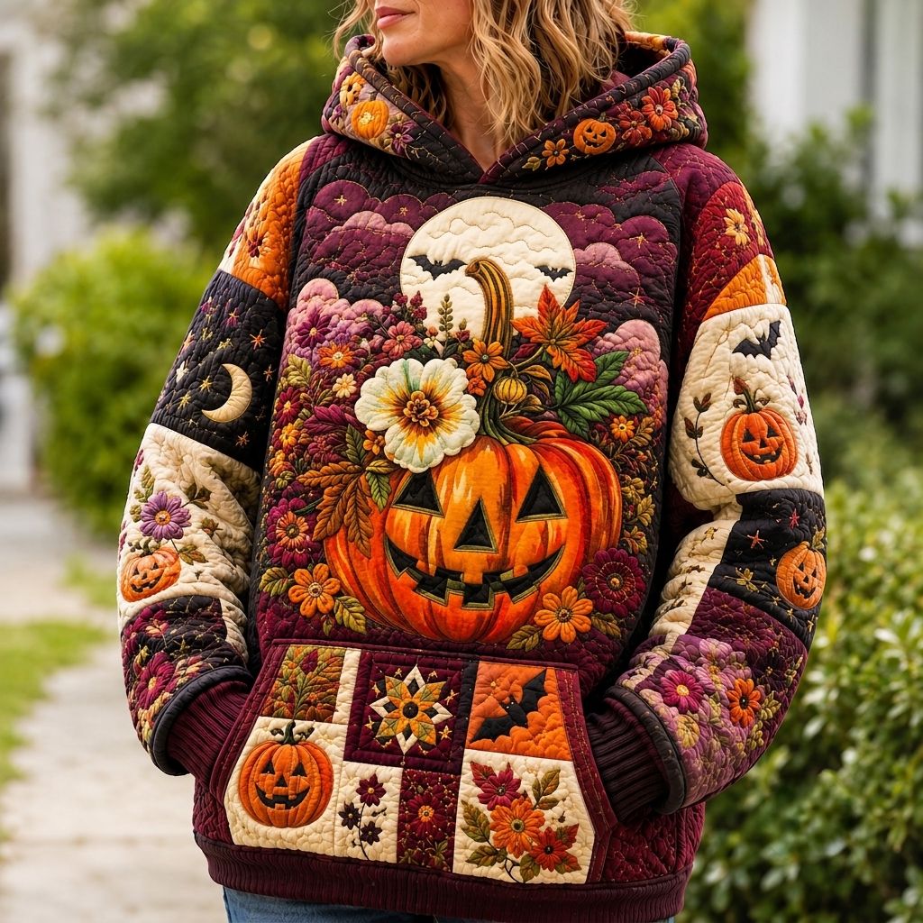Sweat à capuche unisexe – Citrouille effrayante – Motif 2