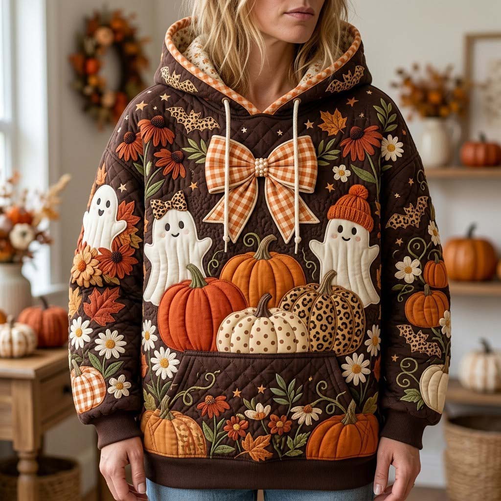 Sweat à capuche unisexe – Citrouilles effrayantes