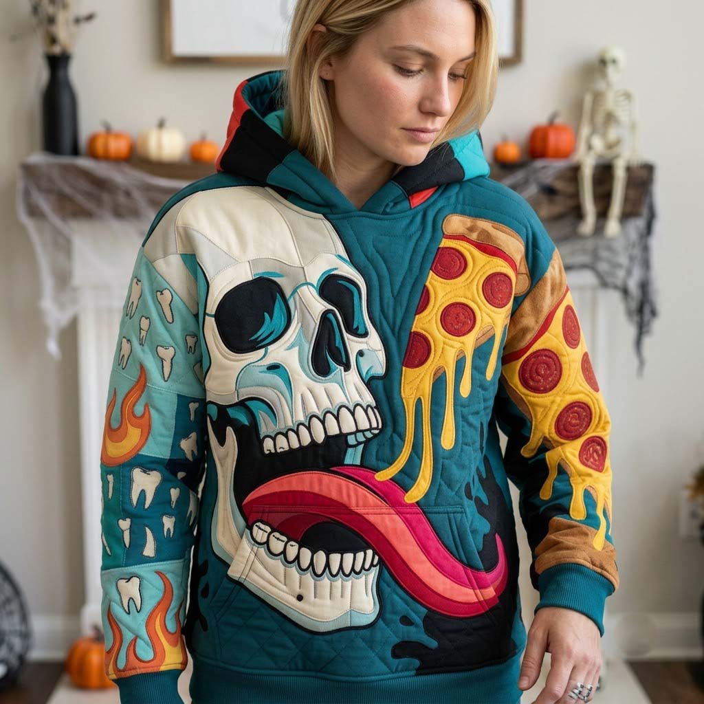Sweat à capuche unisexe – Squelettes à la tombée de la nuit – Motif 2